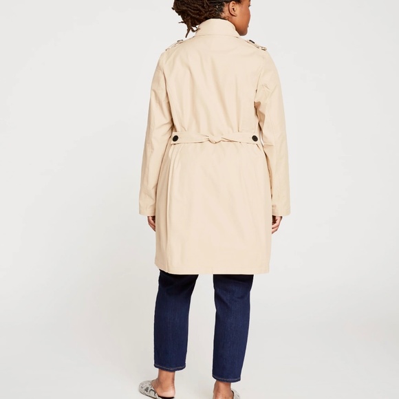 Universal Standard Derjon Trench Coat Khaki Sz L (22-24) - Picture 2 of 10